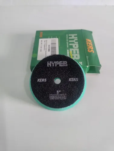 Boina de espuma verde agressiva corte hiper 3 polegadas 