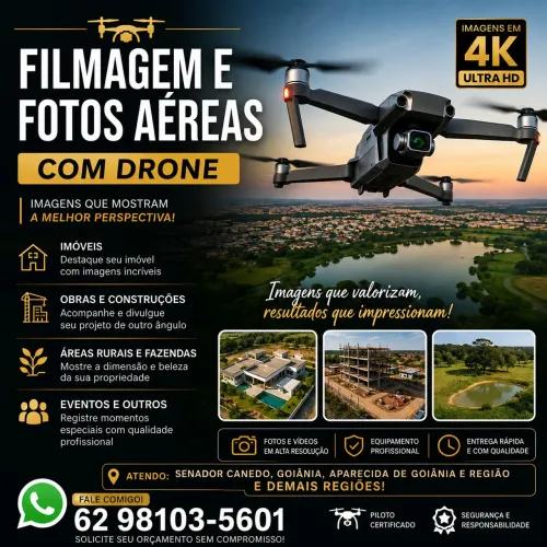 Filmagens e fotos Aérea com Drone
