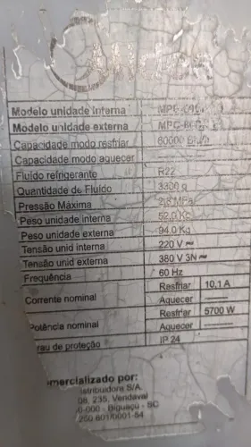 Ar-condicionado Midea 60000 Btus