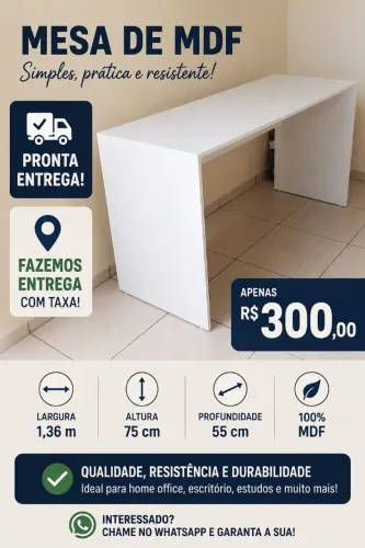 Mesa de Mdf branco