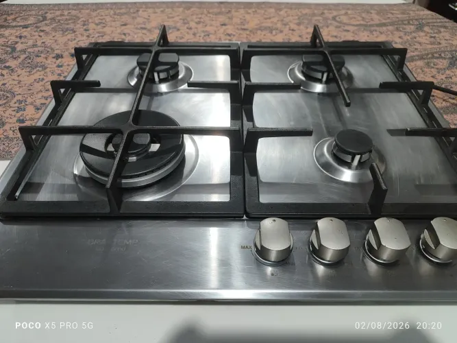 Cooktop Brastemp 4 Bocas Inox