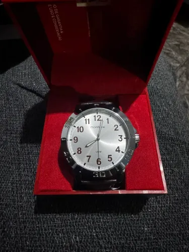 Relógio Mondaine Masculino Marrom Pulseira de couro 