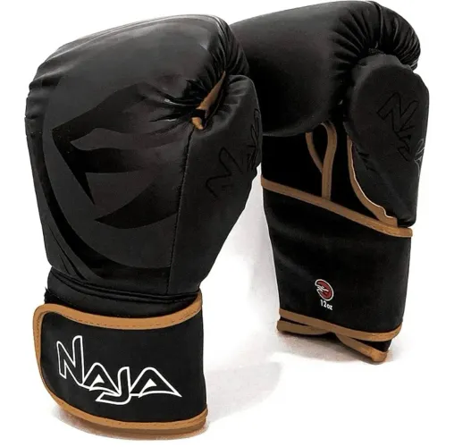 Luva de Boxe Naja Black Line Preto com Bronze
