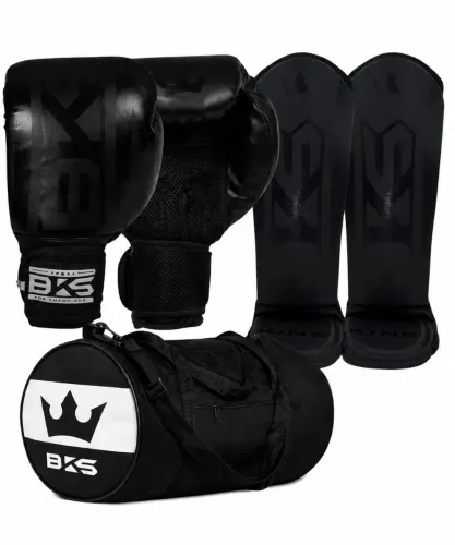 KIT Luvas + caneleiras + bolsa kickboxing