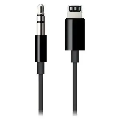 Cabo Apple De Áudio Lightning Conector 3,5mm 1,2m Cor Preto