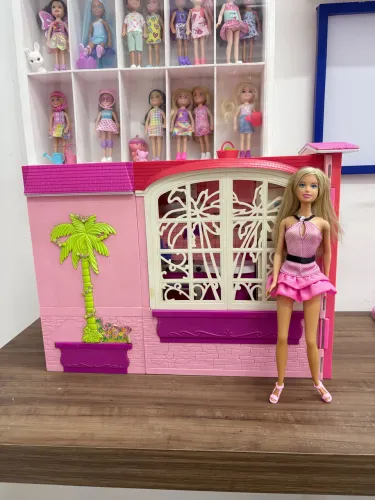 Casa da barbie 2007 pink world + barbie 