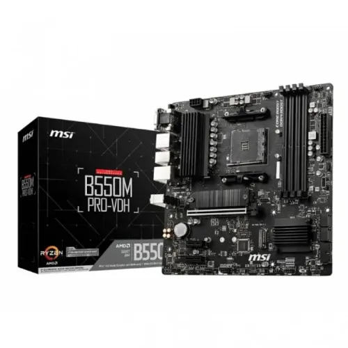 PLACA MAE MSI B550M PRO-VDH AM4 MATX DDR4 NOVO LACRADO!