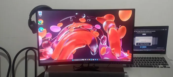 Monitor Gamer Husky Storm 27" Curvo 165Hz + Soundbar Husky