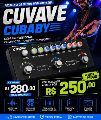 Pedaleira Cubave cubany M-vave para guitarra promoção