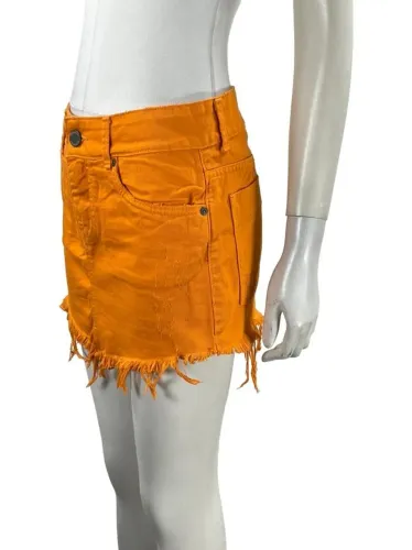 Saia John John Jeans Laranja