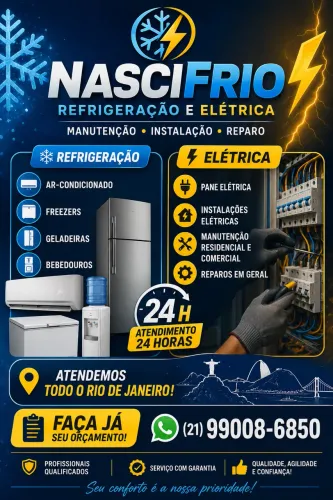 Refrigeracao e elétrica atendemos todo rj