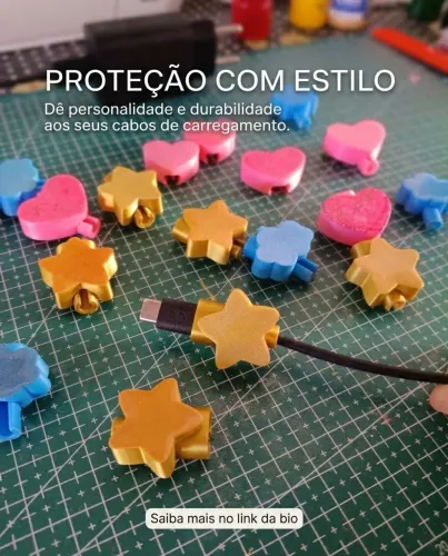 Protetor de cabo Tipo C para Android ou de iPhone
