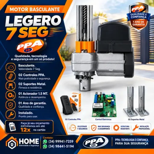 Portões Eletrônicos/ Motor Basculante PPA BV Legero