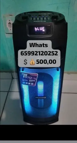 CAIXA DE SOM 970 WHATZ DE POTÊNCIA E PEGA BLUETOOTH, AUXILIAR PENDRIVE E ENTRADA PRA MIC