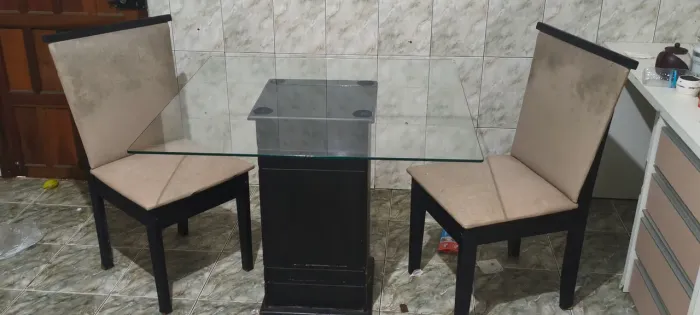 Mesa cozinha de vidro 