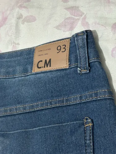 Calça Jeans Masculina Reta Azul Escura - Cintura 93 cm