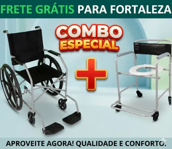 [NOVO] Cadeira de rodas + Cadeira de Banho Higiênica (Faço Entrega) Garantia 3 meses
