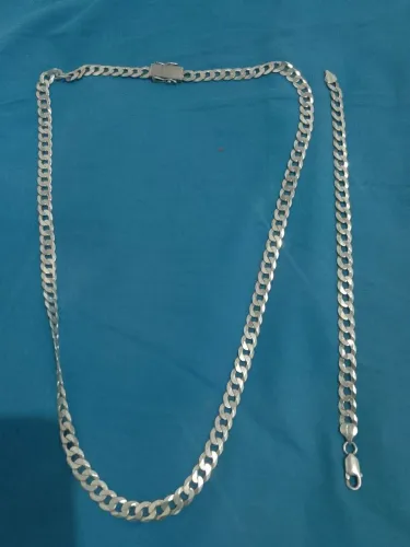  Cordão de prata escama