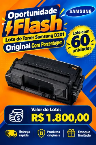Lote de Toner Samsung D201 Original com Porcentagem