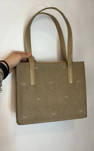 Bolsa Tradicional Victor Hugo em jacquard e couro original 