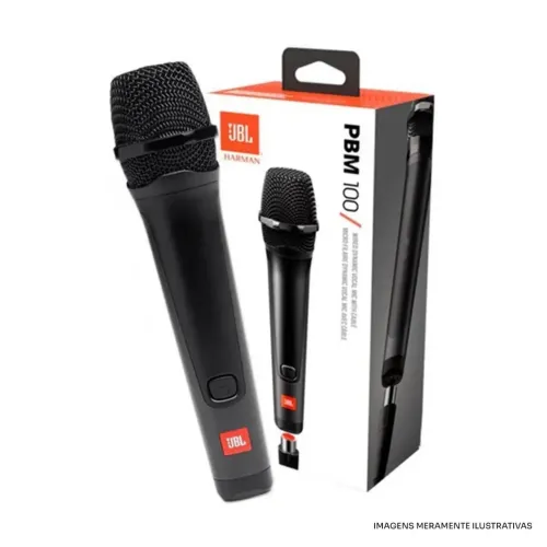 Microfone com Fio JBL PBM100, Preto - JBLPBM100BLK