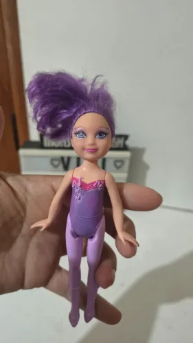 Boneca Chelsea Barbie princesa pop star roxo