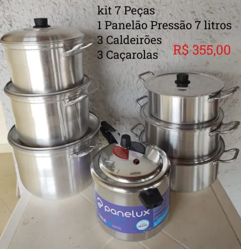 Panelas Grandes, kit 7 Peças