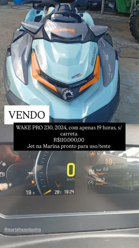 Wake pro 230, 2024, com apenas 19 horas