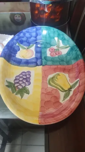 travessa oval porcelana pintada artesanalmente