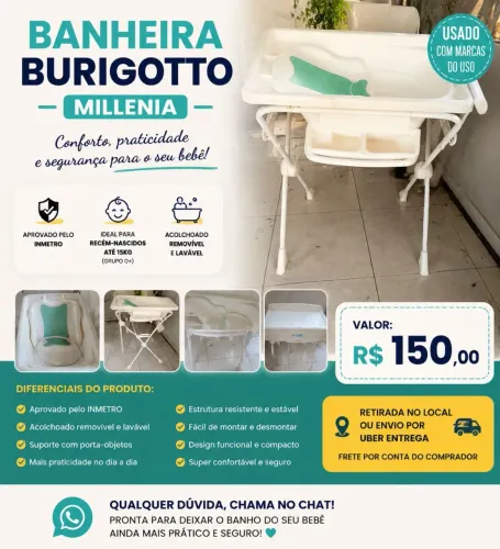 Vende-se banheira de banho Burigoto