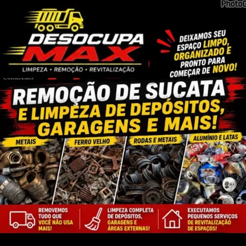LIMPEZA REMOÇÃO SUCATA E REVITALIZAÇÃO AMBIENTE - Garagem - Depósitos . Consulte !