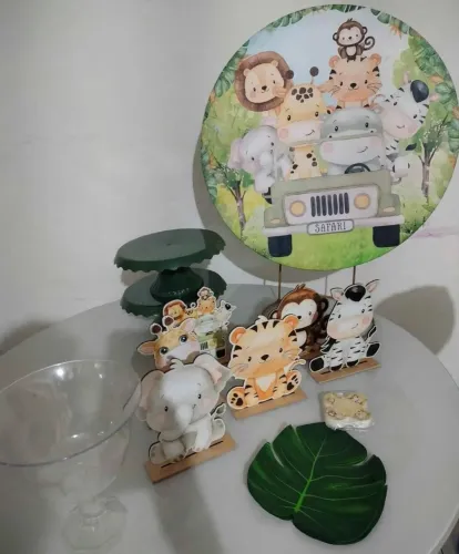 Kit safari baby aniversário 