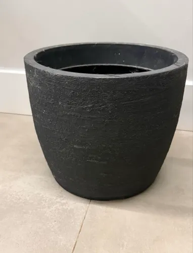 Vaso Decorativo Preto para Plantas Médio