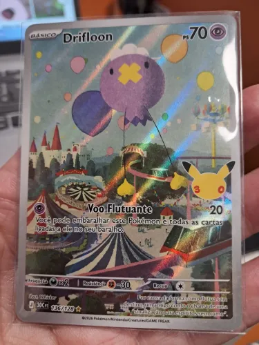 Card Pokémon Drifloom coleção 30 anos