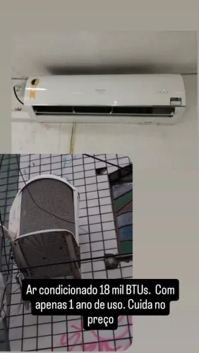 Ar condicionado 18 mil BTUs 1ano de uso novo