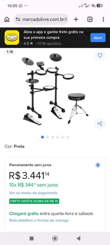 Bateria eletrônica completa, por bateria acústica !