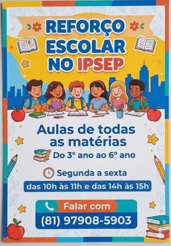 Aulas de reforço no ipsep