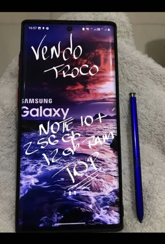 SANSUNG NOTE 10 PLUS 256GB 12GB RAM DIGITAL NA TELA CANETA S PEN TOP VENDO TROCO