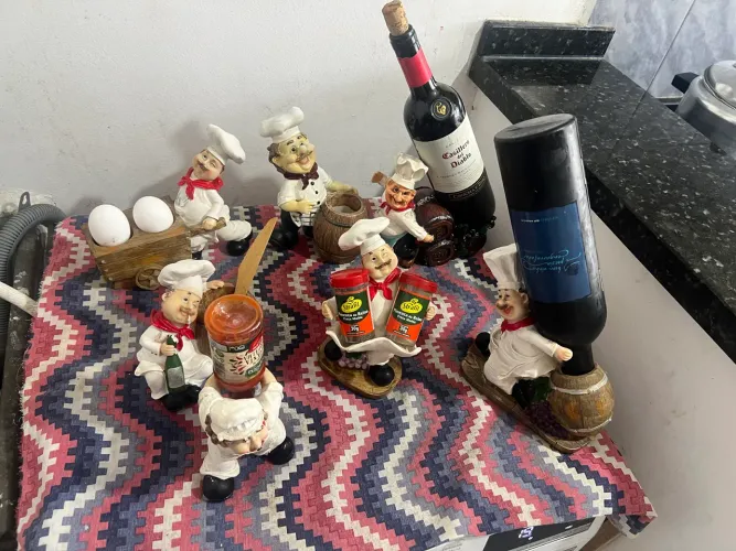 Kit Decoração Cozinha / Adega - 7 Peças ?