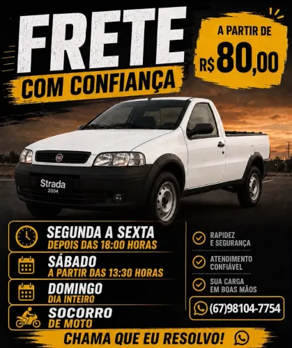 Fretes e socorro de motos, faça seu orçamento sem compromisso 