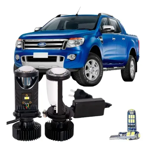 Lampadas Ultra Led Ford Ranger 2013 A 2016 H4 20000lm