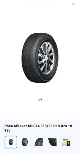 02 PNEUS ARO 18 NOVO 225/55/18