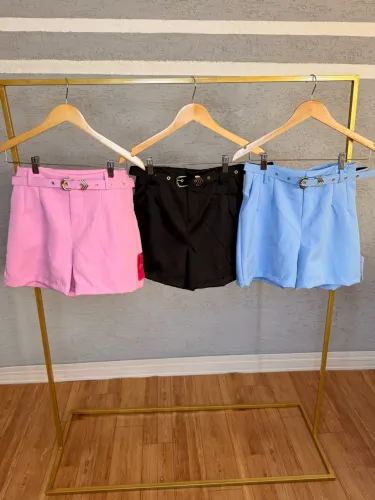 Short Alfaiataria com cinto