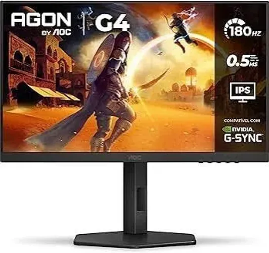 Monitor Gamer AOC 27", Full HD, 180Hz, 0.5ms, IPS, DisplayPort, caixa, NF e Garantia