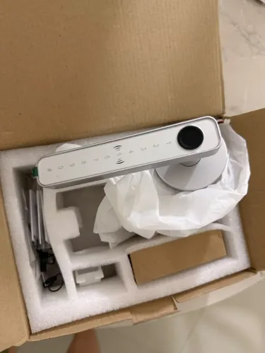 Fechadura Digital Eletrônica Com Biometria Senha Tag Tuya Prata