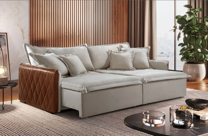 Sala quarto sofá cama retrátil 