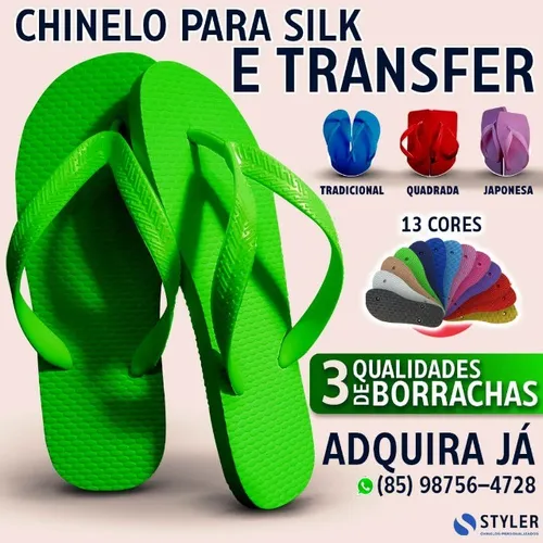 Chinelo Para Silk e Transfer