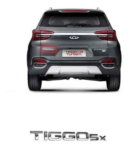 Emblema Letreiro Cromado Tampa Mala Tiggo 5x 2019 2020 2022