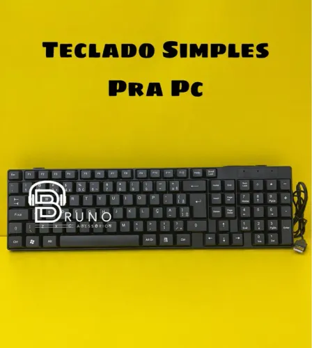 Teclado simples com fio 