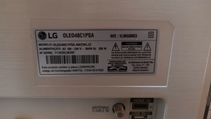 TV LG OLED48C1PSA 48 - NÃO LIGA